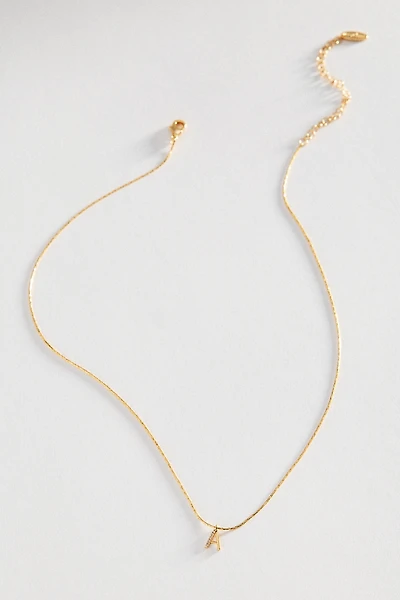 By Anthropologie Letter Charm Snake Chain Necklace