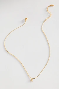 By Anthropologie Letter Charm Snake Chain Necklace