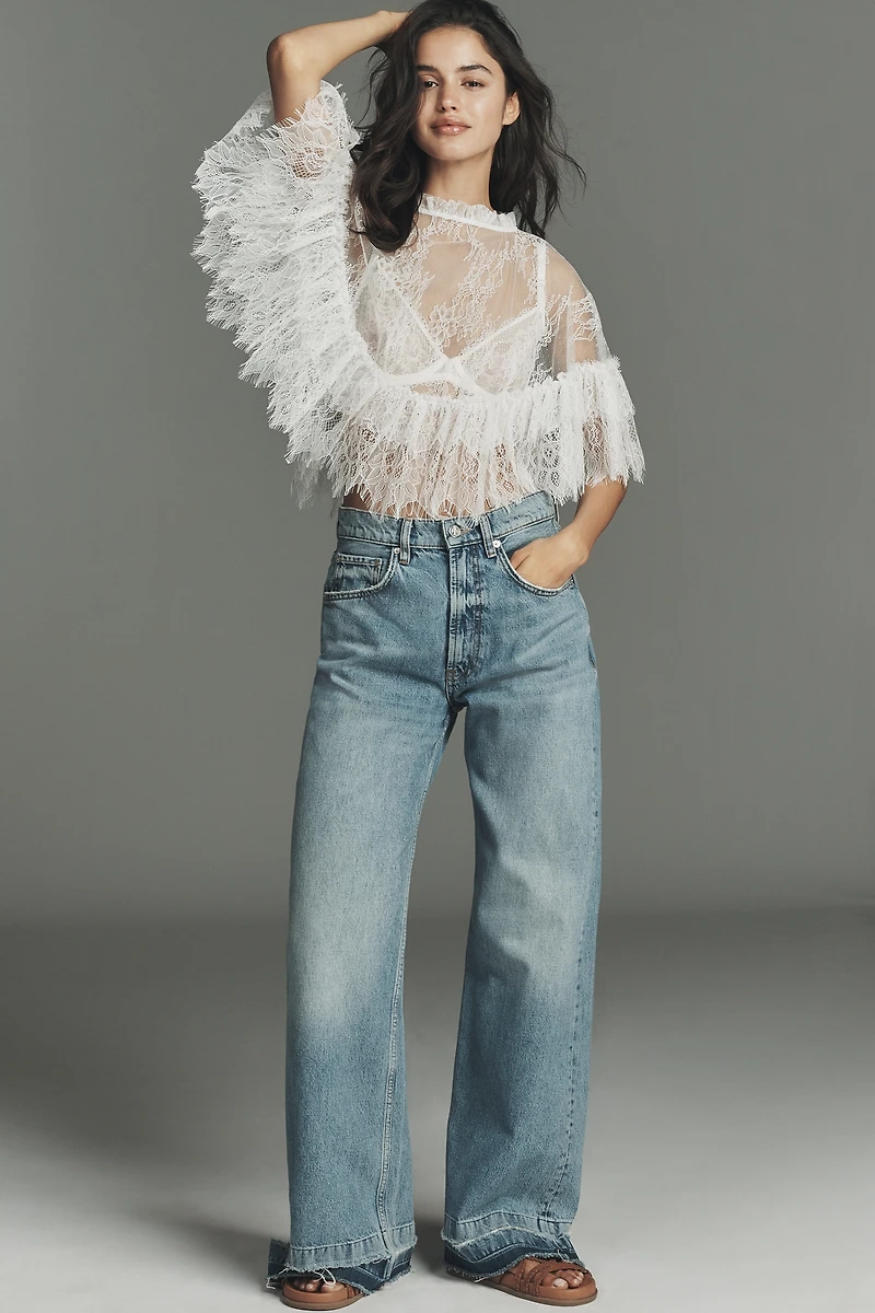 By Anthropologie Delicate Lace Poncho