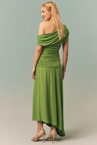 BHLDN Tara One-Shoulder Midi Dress