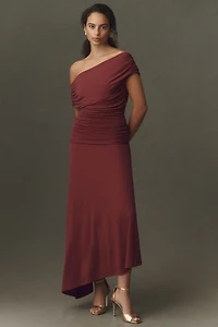 BHLDN Tara One-Shoulder Maxi Dress
