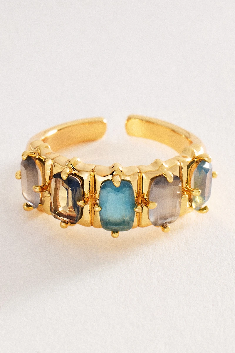 Crystal Baguette Ring