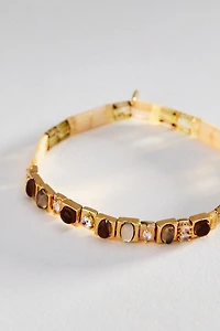 Colorful Beaded Chicklet Stretch Bracelet