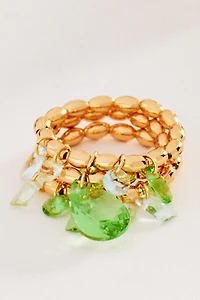 Crystal Stretch Rings, Set of 3