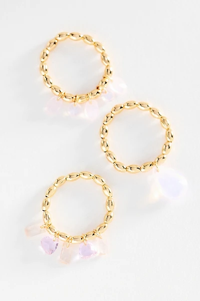 Crystal Stretch Rings, Set of 3