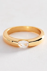 Solo Crystal Bezel Ring