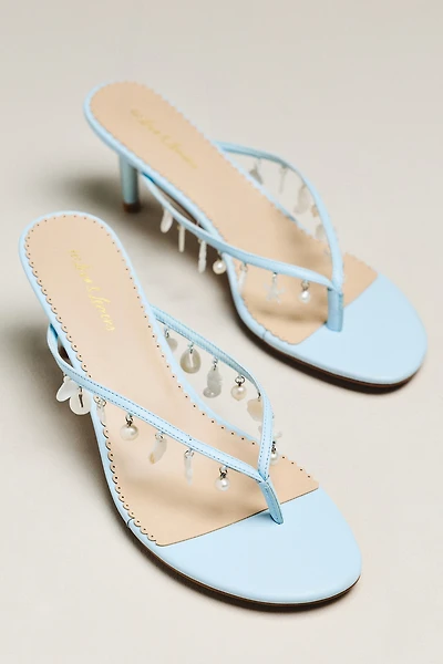 For Love & Lemons Sailor Charm Heeled Flip-Flop Sandals