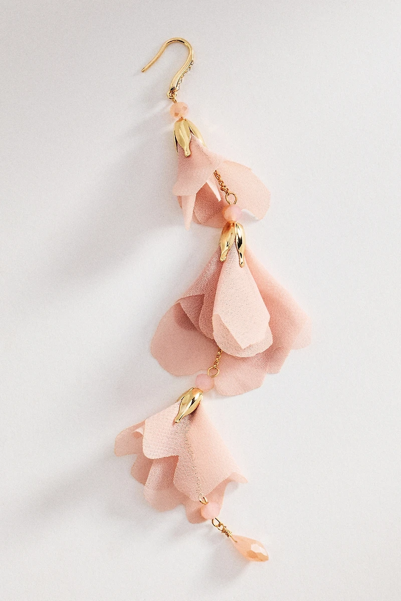 By Anthropologie Cascading Floral Drop Earrings