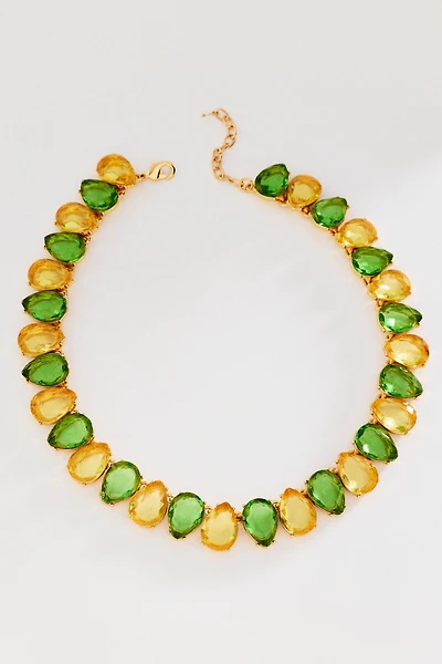 Two-Tone Crystal Necklace