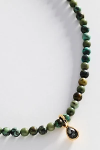By Anthropologie Beaded Crystal Pendant Necklace