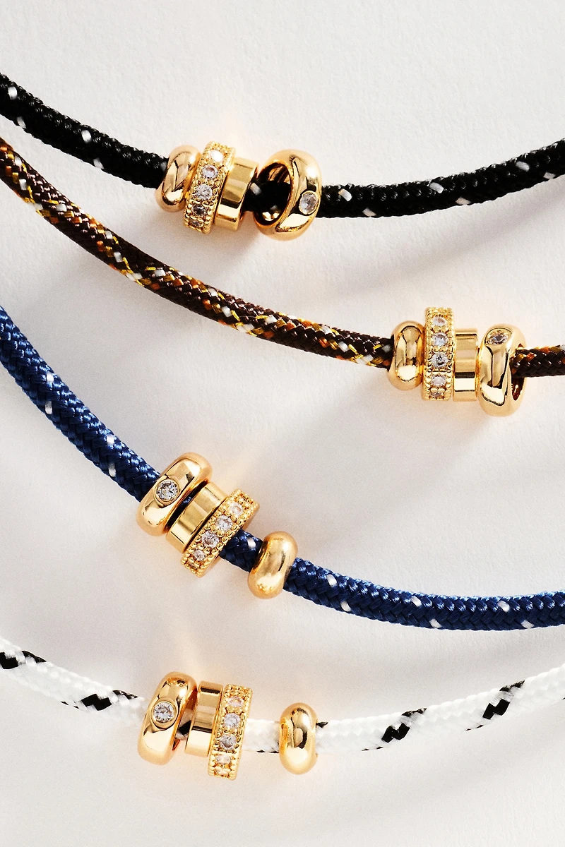 Corded Magnetic Crystal Beaded Necklace