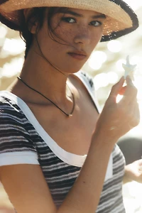 Corded Magnetic Crystal Beaded Necklace