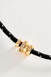 Corded Magnetic Crystal Beaded Necklace