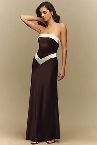 Mare Colorblock Draped Maxi Dress