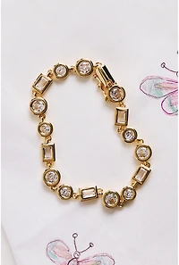 Chunky Geometric Tennis Bracelet