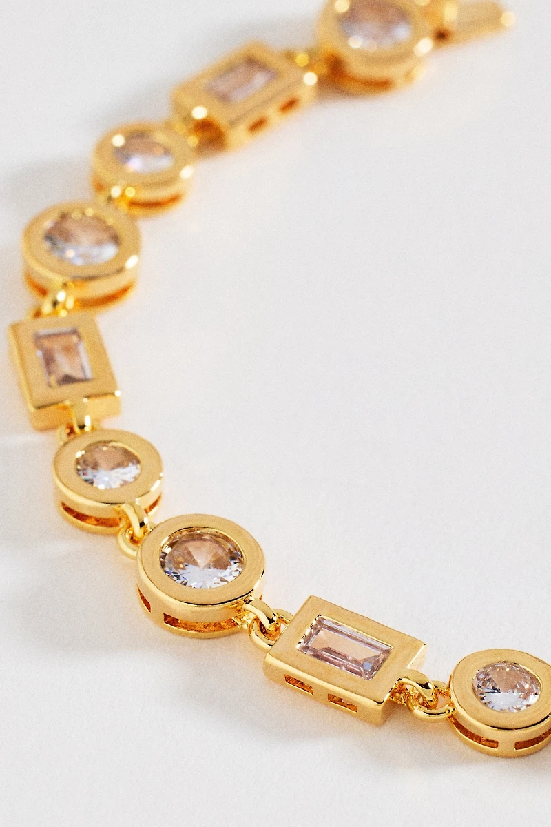 Chunky Geometric Tennis Bracelet