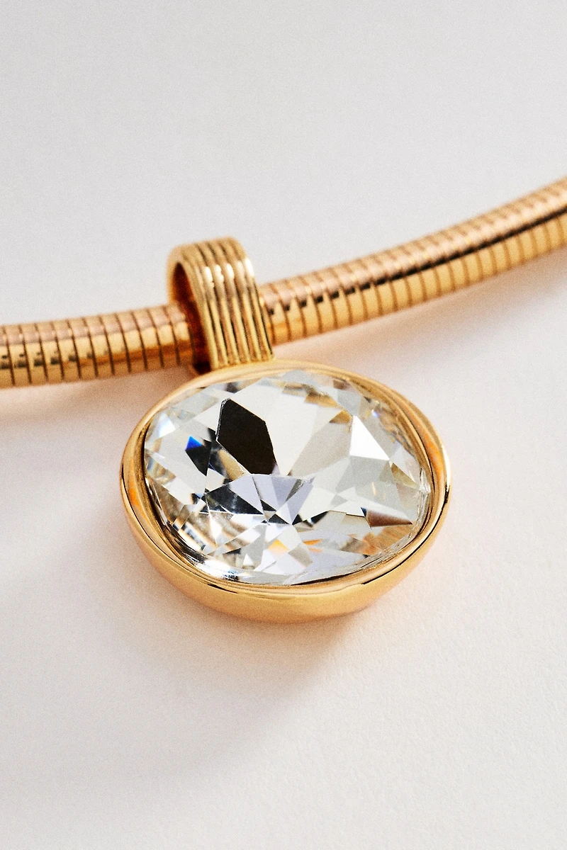 Crystal Pendant Statement Necklace