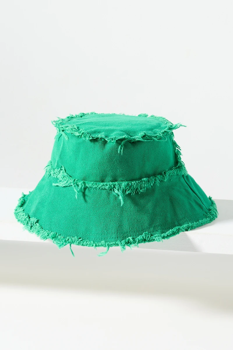 Jocelyn Cotton Frayed Bucket Hat