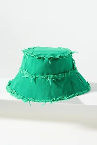 Jocelyn Cotton Frayed Bucket Hat