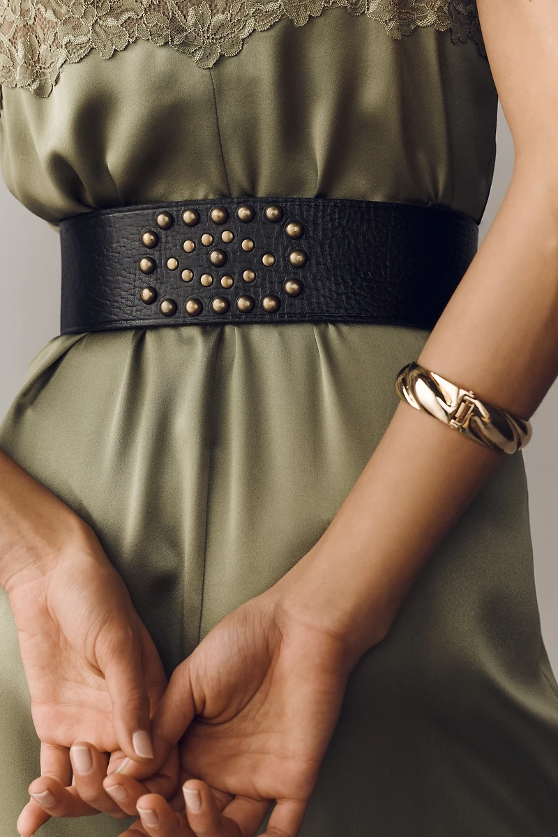 Z & L Gloriosa Studded Leather Belt
