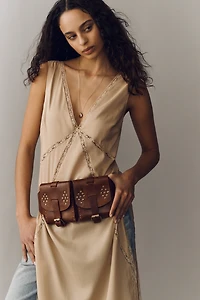 Z & L Rogue Studded Leather Double-Pocket Belt