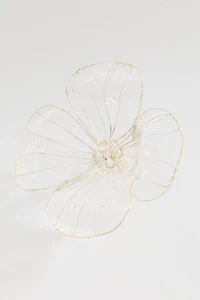 Sheer Petal Flower Statement Earrings