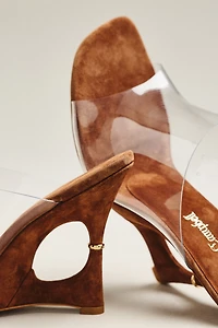 Jeffrey Campbell Booyah Clear Cut-Out Wedge Heels