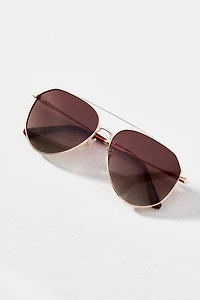 WMP Eyewear Ramsey Metal Aviator Sunglasses