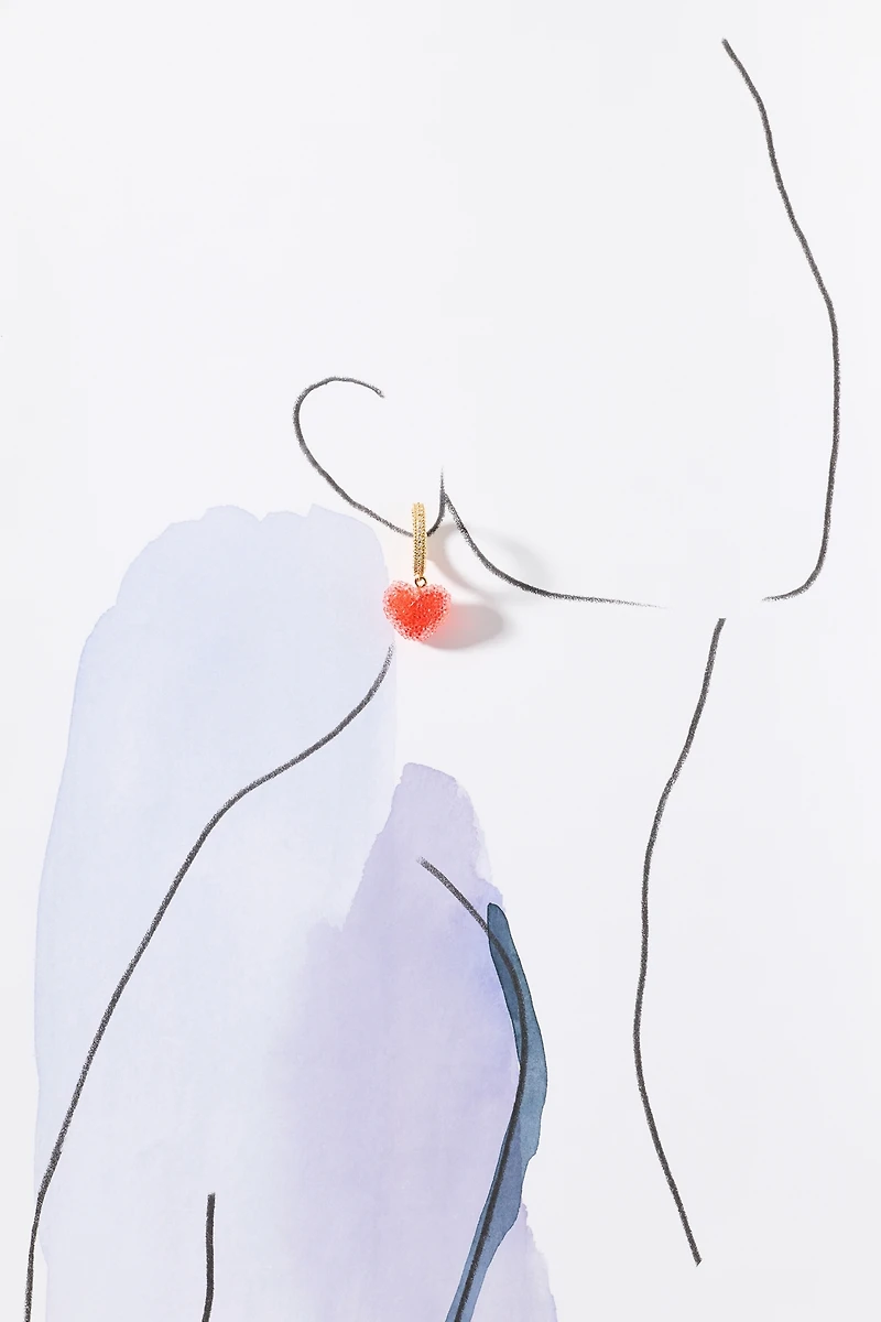 Crystal Haze Jelly Heart Drop Earrings
