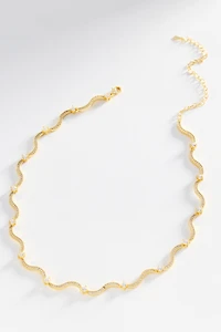 Crystal Haze Swirl Tennis Necklace
