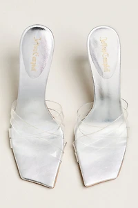 Jeffrey Campbell Dewdrop Square-Toe Heeled Sandals