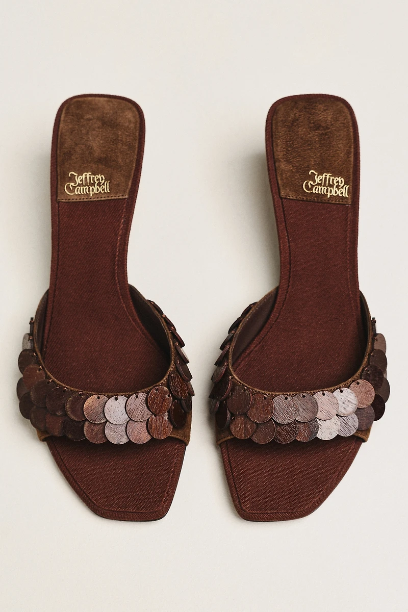 Jeffrey Campbell Islar Slip-On Kitten Heel Sandals