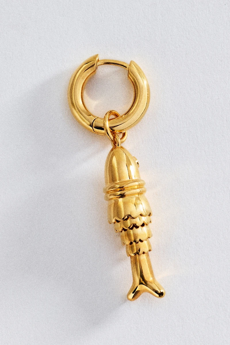 Eliou Costa Charm Huggie Hoop Earrings