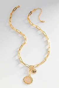 By Anthropologie Chunky Coin Charm Necklace