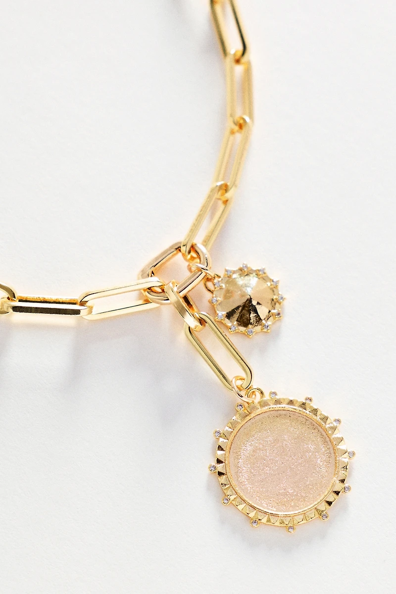 By Anthropologie Chunky Coin Charm Necklace