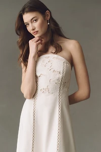 BHLDN Cutwork Strapless Maxi Dress