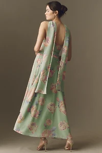 BHLDN Ruched Maxi Dress and Matching Scarf