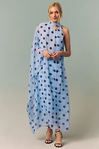 Endless Rose Polka Dot One-Shoulder Maxi Dress