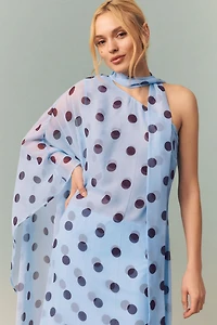 Endless Rose Polka Dot One-Shoulder Maxi Dress