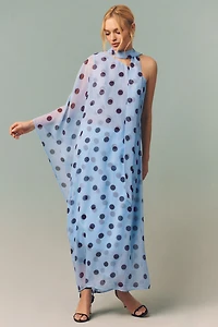 Endless Rose Polka Dot One-Shoulder Maxi Dress