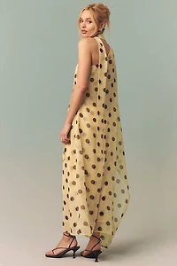 Endless Rose Polka Dot One-Shoulder Maxi Dress