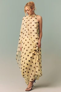 Endless Rose Polka Dot One-Shoulder Maxi Dress