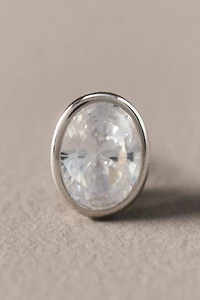Shashi Oval Bezel Crystal Post Earrings