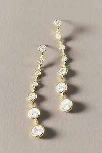 Shashi Graduated Crystal Bezel Drop Earrings