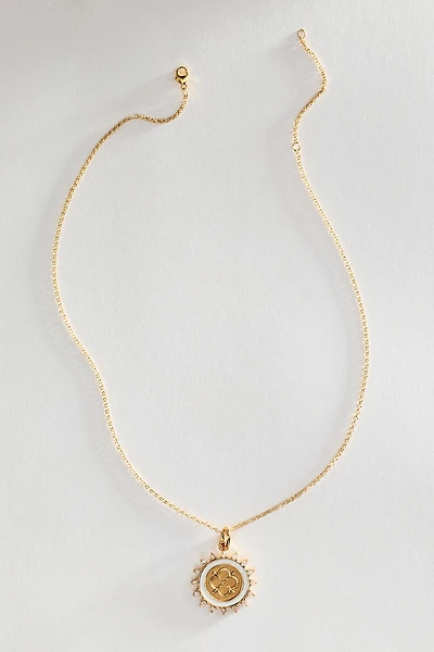 Jane Win Love Petite Embellished Coin Pendant Necklace