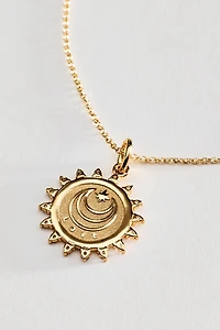 Jane Win Love Petite Embellished Coin Pendant Necklace
