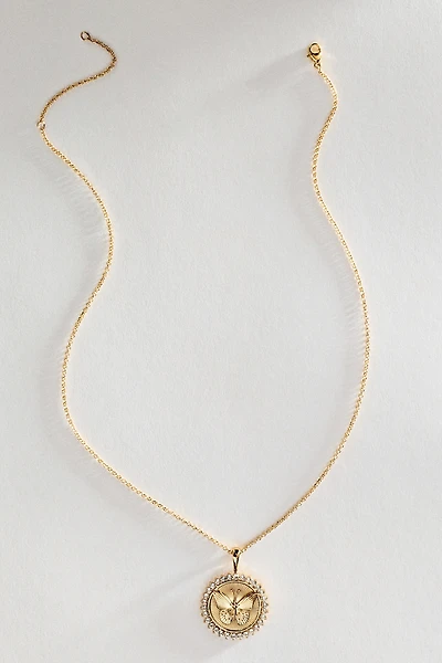 Jane Win Free Petite Embellished Coin Pendant Necklace