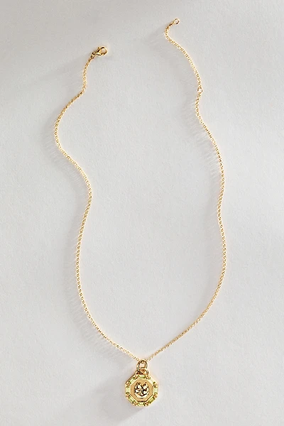 Jane Win Lucky Petite Embellished Coin Pendant Necklace