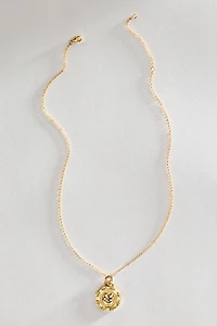 Jane Win Lucky Petite Embellished Coin Pendant Necklace