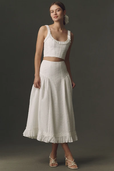 V. Chapman Hunter Top and Midi Skirt Set